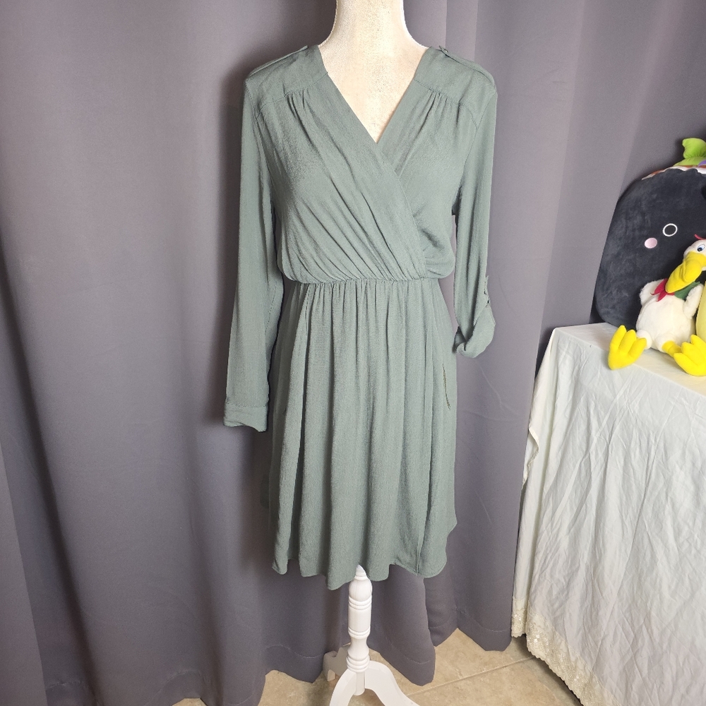 Maeve for Anthropologie Sage Green Wrap Dress – Women’s XS